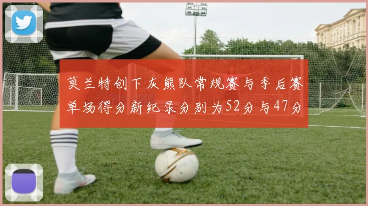 莫兰特创下灰熊队常规赛与季后赛单场得分新纪录分别为52分与47分